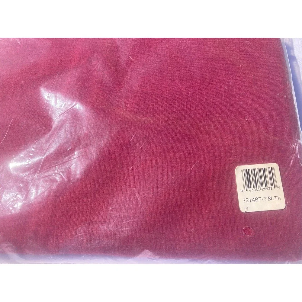Vintage Wabasso Double Top Flat Sheet Burgandy Red NEW